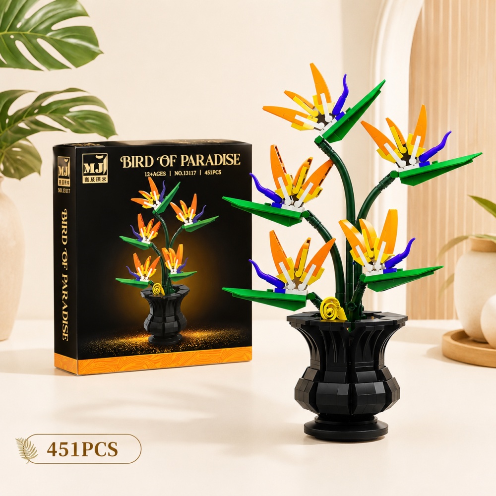 Gardening Tools Kids Set - Bonsai Building Blocks Kit, 451Pcs Bird