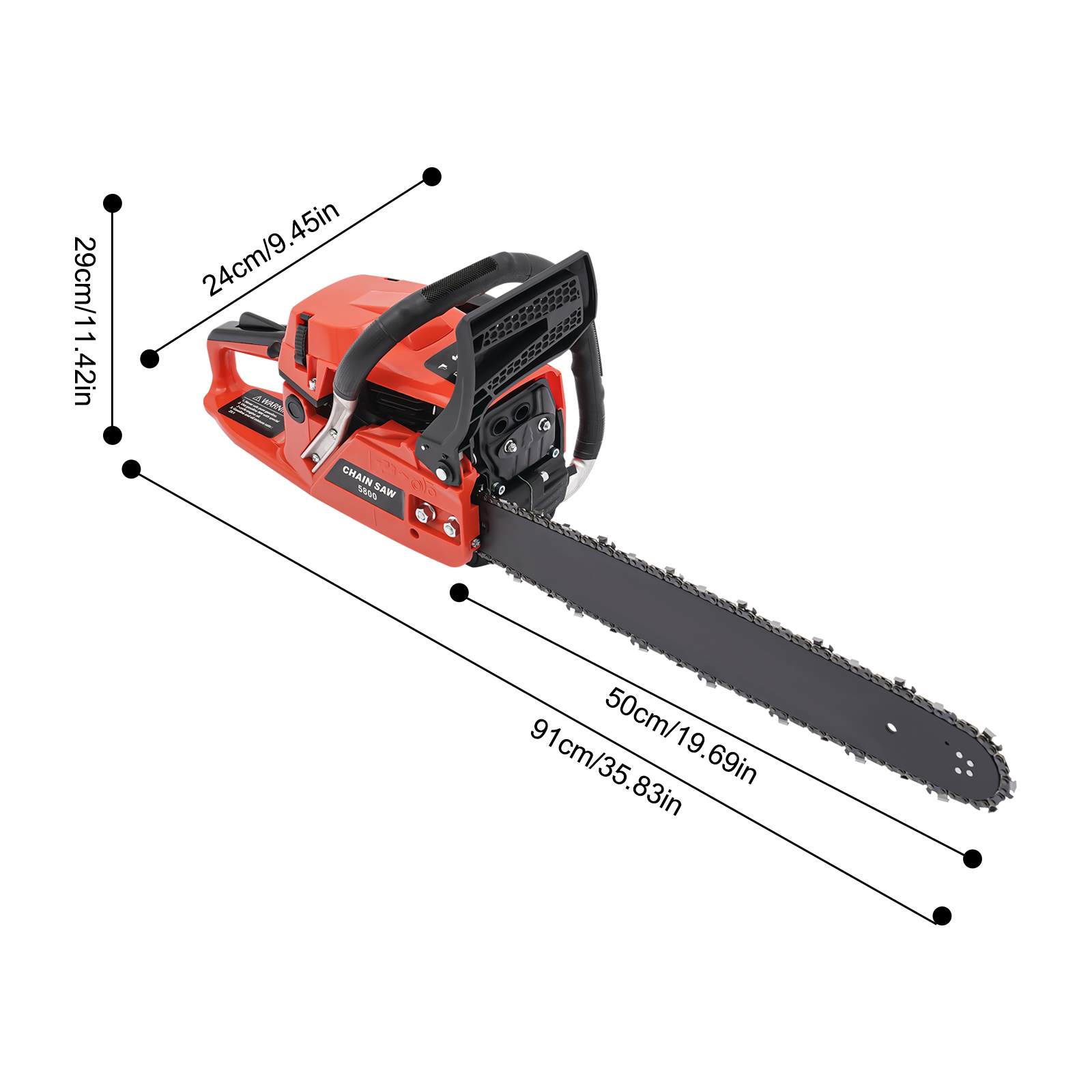 58cc 20-Inch Gas Chainsaw, 2-S - Gardening Tools Wooden ulasan dan harga