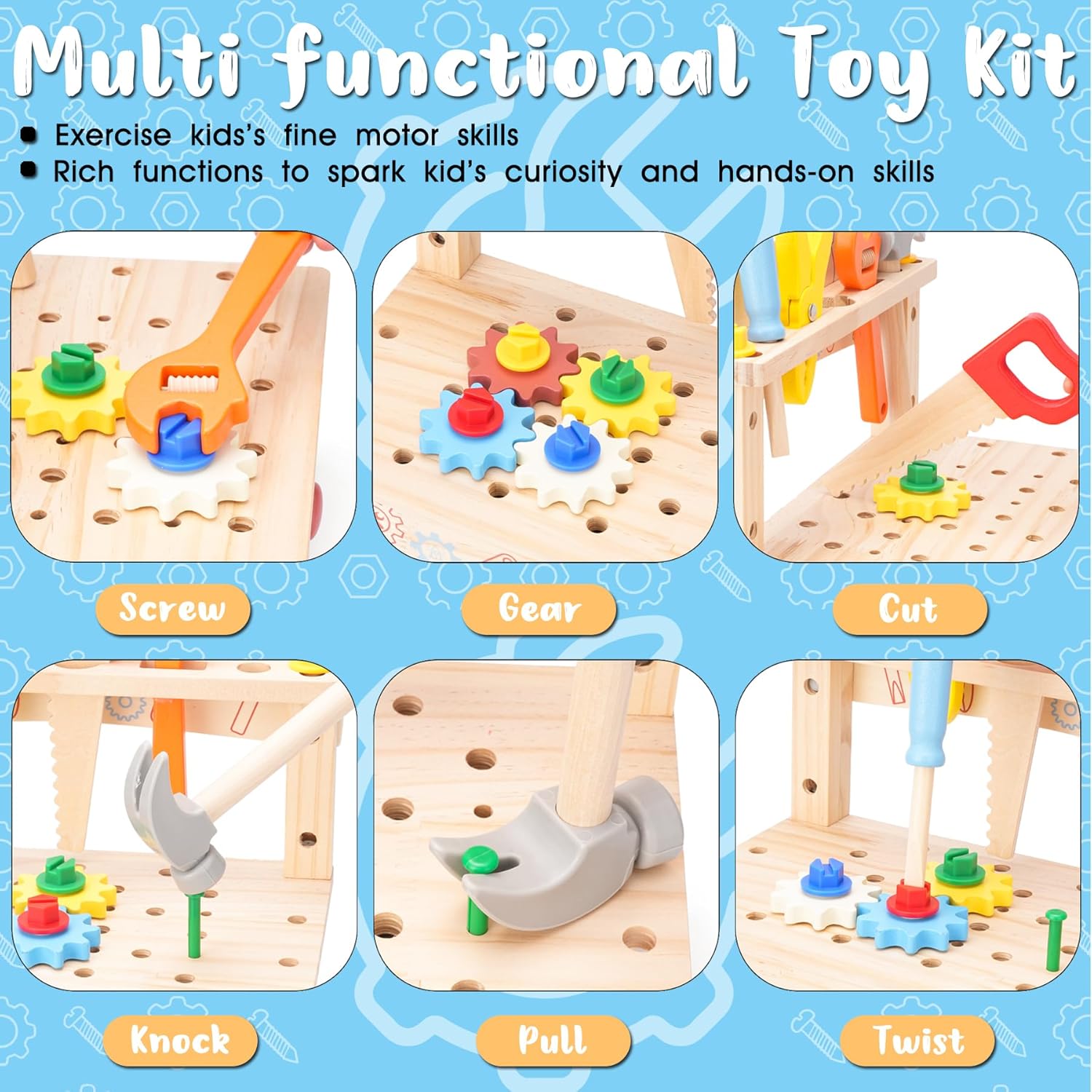 Wooden Tool Bench for Kids,Mon - Gardening Tools Kids Set ulasan dan harga