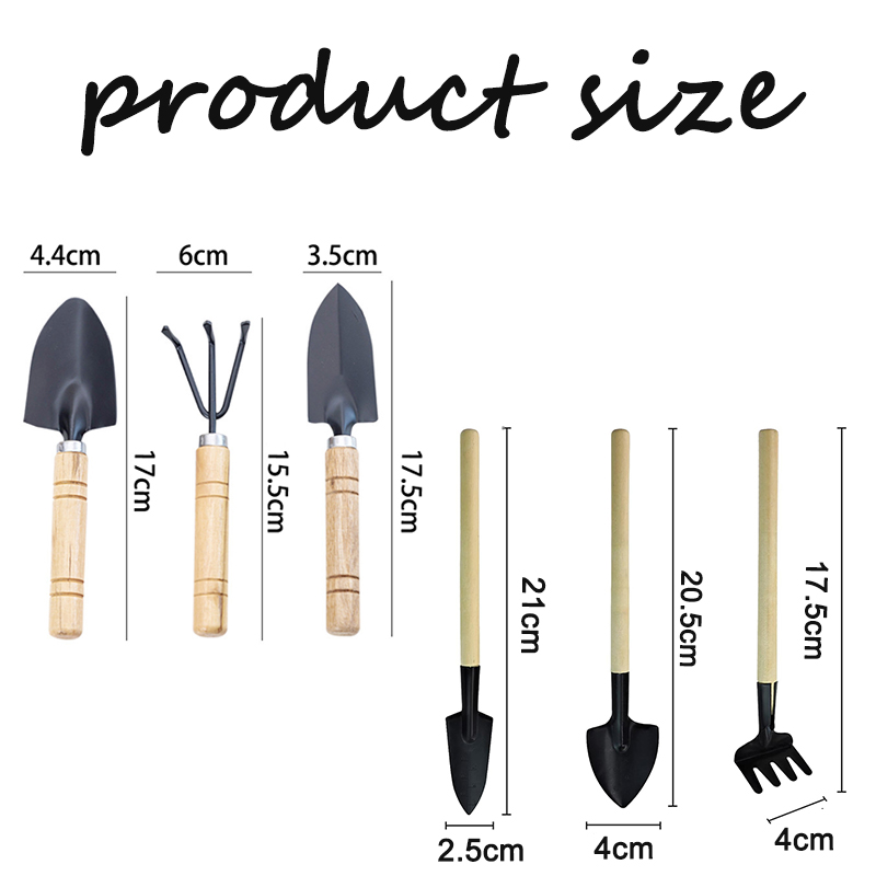 3Pcs Mini Gardening Tool Set w - Gardening Tools Wooden ulasan dan harga
