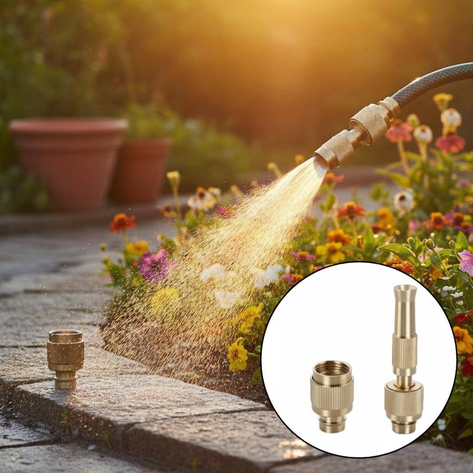 Brass Water Universal Connecto - Gardening Tools And Equipment ulasan dan harga