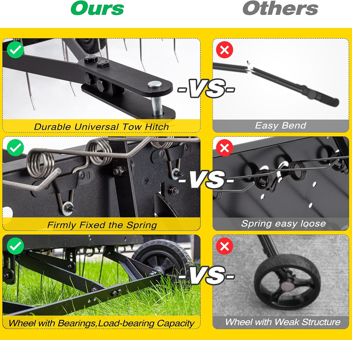 Tow Behind Lawn Dethatcher Rak - Gardening Tools And Equipment ulasan dan harga