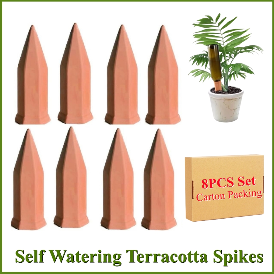 8 PCS Self Watering Terracotta - Root Watering Spike ulasan dan harga