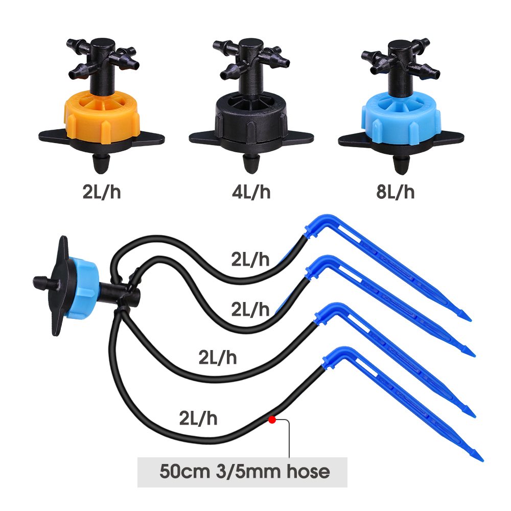 10Set 2/4/8L/H Bend Arrow Drip - Root Watering Spike ulasan dan harga
